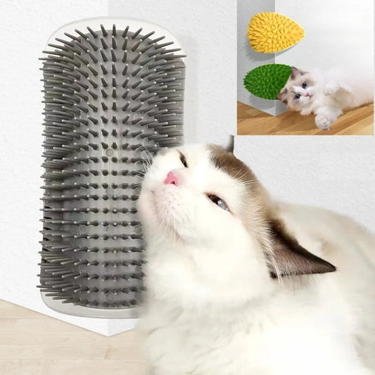 Cat Scratcher Massager – Grooming Brush and Hair Removal Comb